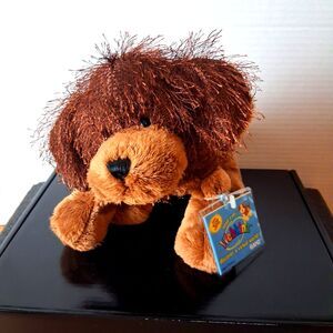 Webkinz Ganz  Shaggy Brown Dog 7.5" Unused Code Tag HM195